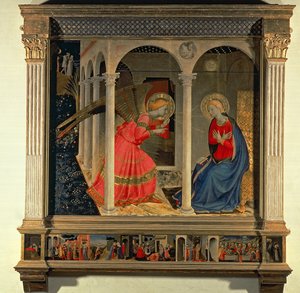 Bebudelsen (Cortona altertavle), ca. 1438 (tempera på panel)